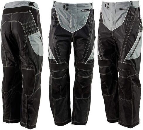 Milwaukee Leather MPM5730 Men Black and Gray Tri -Tri -Tri -Tex Fabric Motorcycle Rider Pants W/CE Protection - 34 in Saudi Arabia