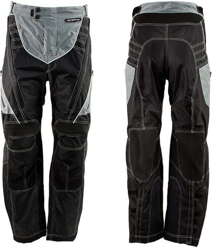 Milwaukee Leather MPM5730 Men Black and Gray Tri -Tri -Tri -Tex Fabric Motorcycle Rider Pants W/CE Protection - 34 in Saudi Arabia