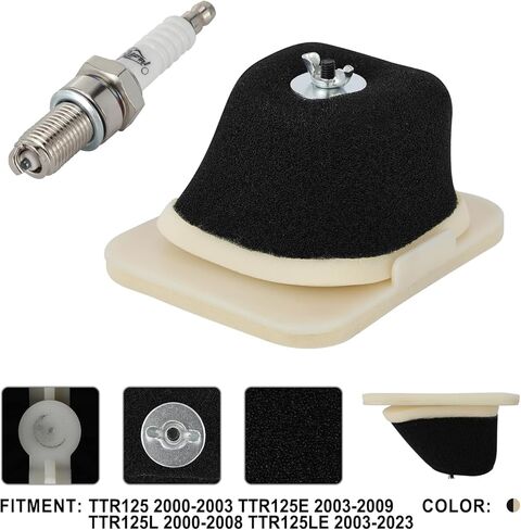 مجموعة مجموعة أدوات شرارة Air Filter Filter Filter لـ TTR125 TTR 125 E L LE 2000-2024 PIT DIRT BIKE 5HP-14450-00-00 in Kuwait