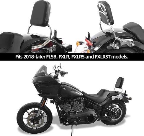 TCT-MOTORPARTS Upright Sissy Bar Backrest Fit For Harley Sport Glide Low Rider S FXLR FXLRS FLSB 2018-2025 2024 2023 2022 in Saudi Arabia