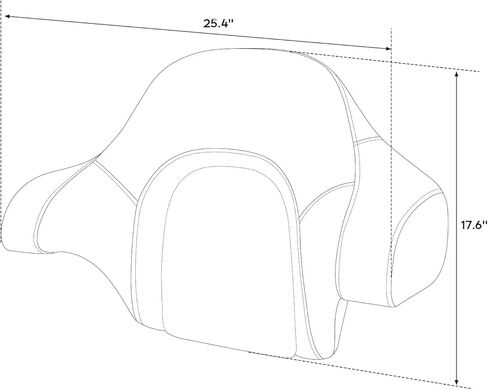 نسخة. Rider Rider Rider Backrest Sissy Bar - مسند لرجال السائق المريح الجلدي لـ Harley Davidson Touring و Tri Glide Model in Kuwait