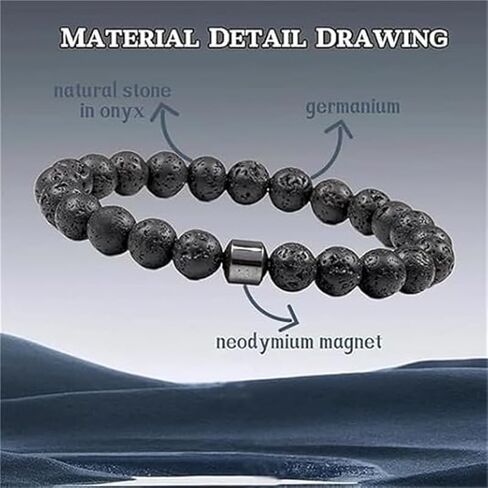 NIQIPOK Glame Anti Alcohol Bracelet, Glame International Anti Alcohol Bracelet GM Mgnetic Bead to Reduce the Urge to Drink Jewelry for Women Men Helps Relief Anxiety Frustration Irritability in Saudi Arabia