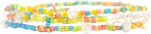Pura Vida Bracelets Pack Solana Bead Bead Stretch Stack Stack - مجموعة من 3 in Saudi Arabia
