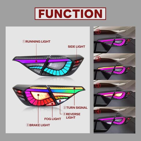 أضواء مقطورة LED، ضوء فرامل طراز F1 12 فولت مصباح خلفي عالمي 15 LED IP68 مقاوم للماء لإيقاف الكبح ستروب الطيار فلاش مجموعة ملحقات الإضاءة للسيارة SUV والدراجات النارية (أحمر) in Saudi Arabia