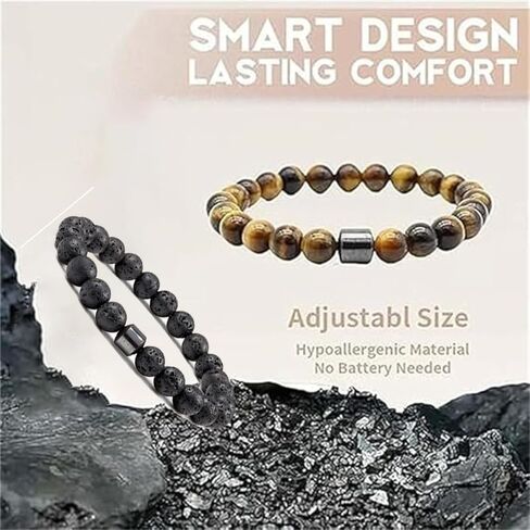 NIQIPOK Glame Anti Alcohol Bracelet, Glame International Anti Alcohol Bracelet GM Mgnetic Bead to Reduce the Urge to Drink Jewelry for Women Men Helps Relief Anxiety Frustration Irritability in Saudi Arabia