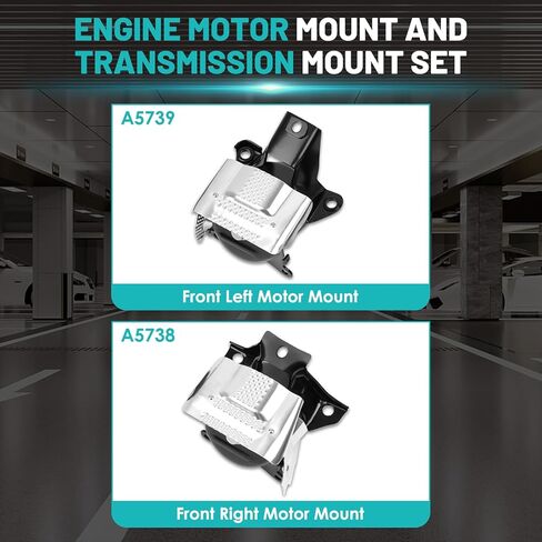 Engine Motor Mounts Transmission Mount Set of 3 Fit for Chevrolet Spark 2011-2015, Spark Classic 2017 1.2L for Manual Trans. Engine Motor Trans Mount Set#A5511 A5521 A5512HY in Kuwait
