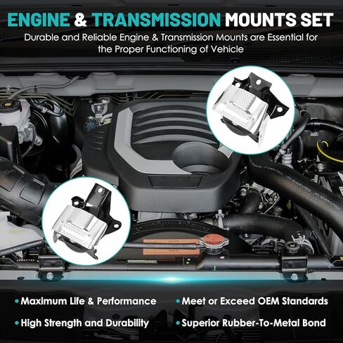 Engine Motor Mounts Transmission Mount Set of 3 Fit for Chevrolet Spark 2011-2015, Spark Classic 2017 1.2L for Manual Trans. Engine Motor Trans Mount Set#A5511 A5521 A5512HY in Kuwait