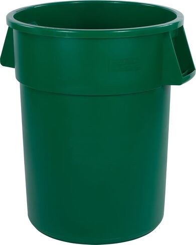 CFS 34101109 Bronco Polyethylene Round Lid, 16.13" Overall Diameter x 2.13" Height, Green, For 10 Gallon Containers (Case of 6) in Saudi Arabia