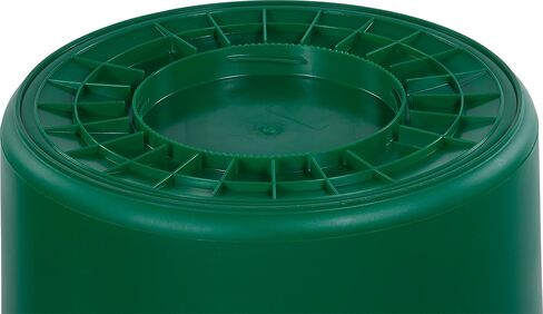 CFS 34101109 Bronco Polyethylene Round Lid, 16.13" Overall Diameter x 2.13" Height, Green, For 10 Gallon Containers (Case of 6) in Saudi Arabia