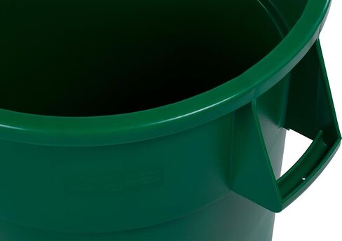 CFS 34101109 Bronco Polyethylene Round Lid, 16.13" Overall Diameter x 2.13" Height, Green, For 10 Gallon Containers (Case of 6) in Saudi Arabia