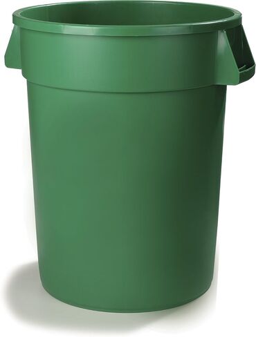 CFS 34101109 Bronco Polyethylene Round Lid, 16.13" Overall Diameter x 2.13" Height, Green, For 10 Gallon Containers (Case of 6) in Saudi Arabia