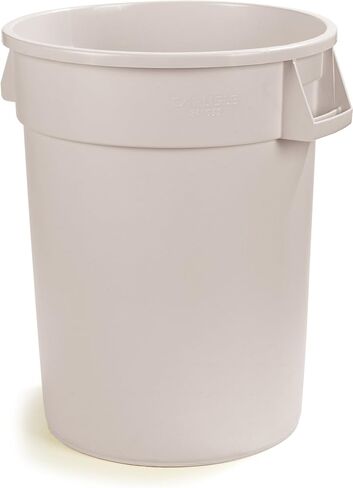 CFS 34101109 Bronco Polyethylene Round Lid, 16.13" Overall Diameter x 2.13" Height, Green, For 10 Gallon Containers (Case of 6) in Saudi Arabia