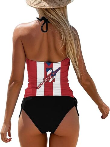 Women's Jamaican Flag Halter Tankinis Top Sets Casual Tummy Control Bathing Suit in Saudi Arabia