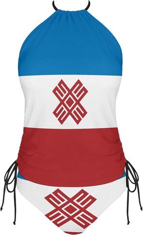 Women's Jamaican Flag Halter Tankinis Top Sets Casual Tummy Control Bathing Suit in Saudi Arabia