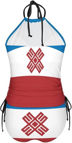 Women's Jamaican Flag Halter Tankinis Top Sets Casual Tummy Control Bathing Suit in Saudi Arabia