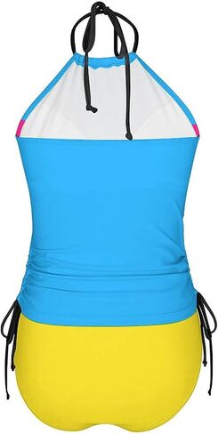 Women's Jamaican Flag Halter Tankinis Top Sets Casual Tummy Control Bathing Suit in Saudi Arabia