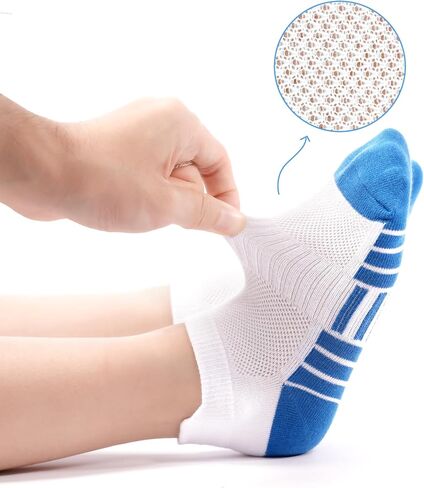 12 Pairs Boys Socks, Athletic Socks for Boys Ankle Sock Cotton Running Sock with Tab for Kids 1-14 Years in Kuwait