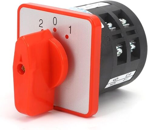 LW6D-2/B184 5A 3 Position 2-0-1 Red Panel Adjustable Transfer Electrical Rotary Universal Changeover Cam Switch in Saudi Arabia