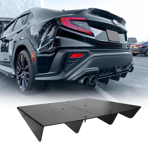 Diffuser الخلفي Ikon Motorsports ، متوافق مع المركبات الشاملة 22 "× 20" ، الخلفية البلاستيكية ABS غير مصممة تحت SPOILER SPOILER DAM VALANC in Saudi Arabia