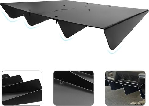 Diffuser الخلفي Ikon Motorsports ، متوافق مع المركبات الشاملة 22 "× 20" ، الخلفية البلاستيكية ABS غير مصممة تحت SPOILER SPOILER DAM VALANC in Saudi Arabia