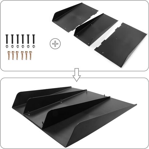 Diffuser الخلفي Ikon Motorsports ، متوافق مع المركبات الشاملة 22 "× 20" ، الخلفية البلاستيكية ABS غير مصممة تحت SPOILER SPOILER DAM VALANC in Saudi Arabia
