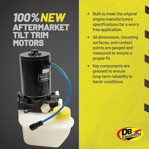 محرك إمالة وتقليم DB Electrical 430-22085 متوافق مع/استبدال فولفو Penta جميع الموديلات 3857265-7، 3861027-5، 854346-4، 10819N، 74-09-10819، 67-1724، T1089M-OE، T1089M، 49-6227، 10819ن in Saudi Arabia