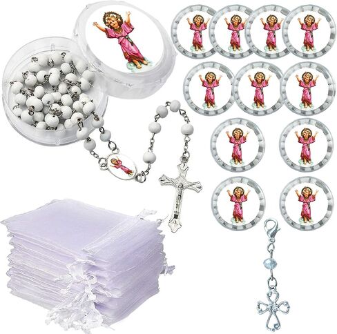 Divine Child Jesus Scented Rosary - Divino Nino Baptism Party Favor (12 PC) in Saudi Arabia