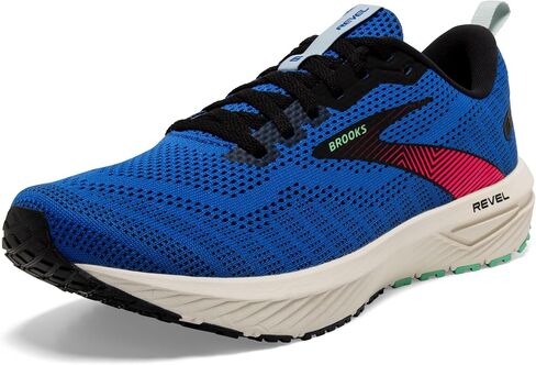 Brooks Men's Revel 6 Running Shoes, Red/Grey/White, 12.5 in Saudi Arabia