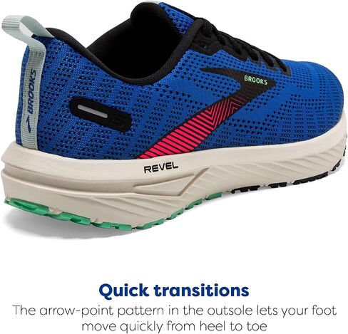 Brooks Men's Revel 6 Running Shoes, Red/Grey/White, 12.5 in Saudi Arabia