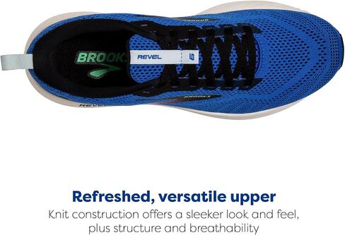 Brooks Men's Revel 6 Running Shoes, Red/Grey/White, 12.5 in Saudi Arabia