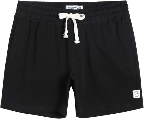 maamgic Mens Athletic Gym Shorts 5.5" Elastic Waist Casual Pajama Pocket Jogger Men Workout Short Pants Coral Orange Large in Saudi Arabia