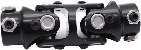 1 PC SHLPDFM Black Powder Coated Double Universal Steering 3/4" DD X 3/4" DD Double U-Joint Shaft in Saudi Arabia