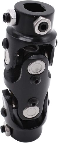 1 PC SHLPDFM Black Powder Coated Double Universal Steering 3/4" DD X 3/4" DD Double U-Joint Shaft in Saudi Arabia