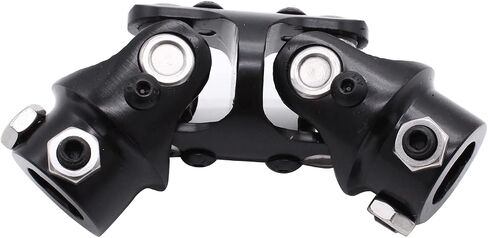 1 PC SHLPDFM Black Powder Coated Double Universal Steering 3/4" DD X 3/4" DD Double U-Joint Shaft in Saudi Arabia