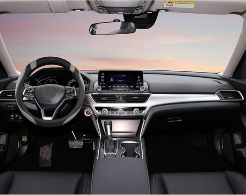 West Llama Nappa Leather Car Steering Wheel Cover Gel Massage,Cool in Summer,Universal 15 inch(Black-Standard Size) in Kuwait