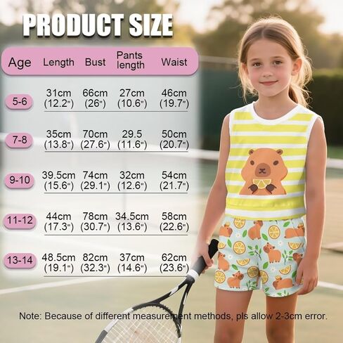 Girls 2 Piece Summer Outfits Tank Top and Shorts Set with Pocket for Workout Beach Vacation in Kuwait