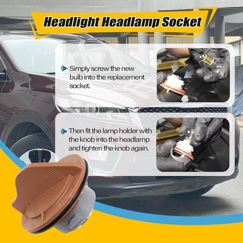 FZJDSD 1PC Headlight Headlamp Socket Compatible with Kia Sorento 2011 2012 2013 2014 2015 Bulb Socket Replace 92166-1U000 921661U000 Front Turn Signal Lamp Holder Replacement Part Headlight accessory in Kuwait