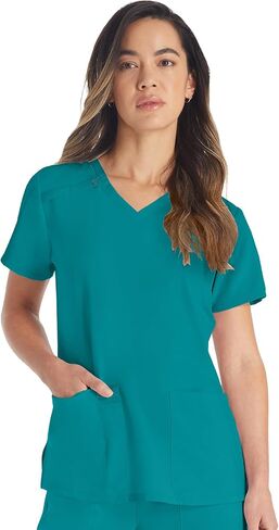 Dickies Women's Scrub Sets V-Neck Top DK615 Mid Rise Jogger DK065 with Moisture Wicking, Durable, and 360° Stretch Fabric in Saudi Arabia