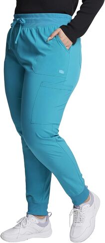 Dickies Women's Scrub Sets V-Neck Top DK615 Mid Rise Jogger DK065 with Moisture Wicking, Durable, and 360° Stretch Fabric in Saudi Arabia