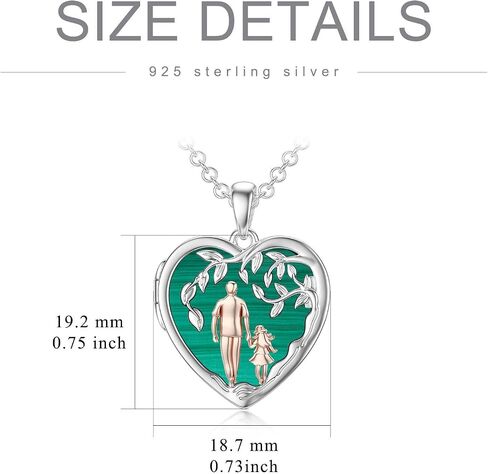 PROESS Father Daughter Locket Necklace S925 Sterling Silver Moon Locket Pendant Daughter Gifts from Dad Mom I Love You Forever Daughter Locket Jewelry Gift in Kuwait
