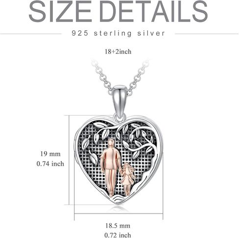 PROESS Father Daughter Locket Necklace S925 Sterling Silver Moon Locket Pendant Daughter Gifts from Dad Mom I Love You Forever Daughter Locket Jewelry Gift in Kuwait
