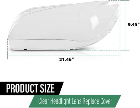 LQI Lens Lens Headlamp استبدال الغطاء اليسرى واليمين متوافق مع BMW X1 E84 2010-2015 عدسة واضحة in Kuwait