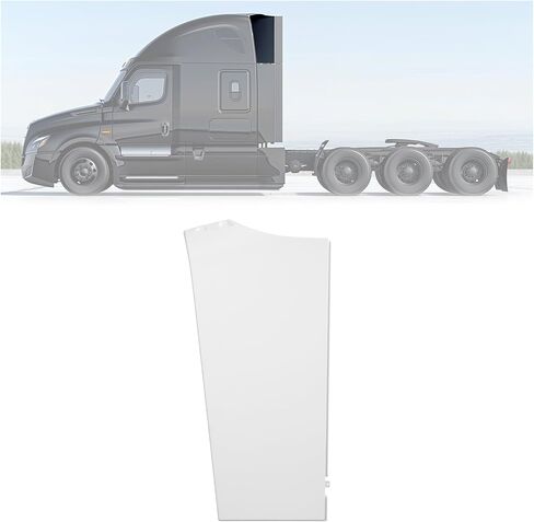 KUAFU Upper Cabin Fairing Extension Compatible with 2008-2020 Freightliner Cascadia Cab Fairing Extension Wind Air Deflector PVC Black - Driver Side in Kuwait