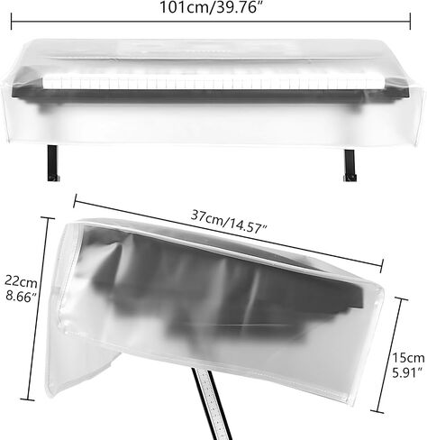 76 Keyboard Electronic Piano Dust Cover - Matte Transparent Design for Stylish Protection in Saudi Arabia