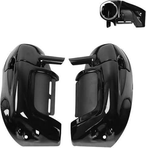 Green-L Black Black Lower Vented Leging Fairing With 6.5 "PODS PODS FIT FOR HARLEY TOURING ROAD KING STREET GLIDE ELECTRA GLIDE ULTRA 1983-2013 MODELS in Kuwait