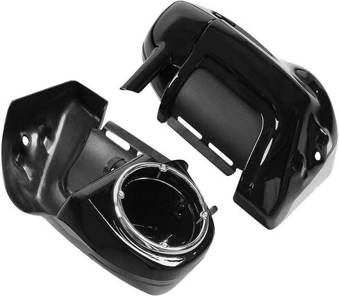 Green-L Black Black Lower Vented Leging Fairing With 6.5 "PODS PODS FIT FOR HARLEY TOURING ROAD KING STREET GLIDE ELECTRA GLIDE ULTRA 1983-2013 MODELS in Kuwait