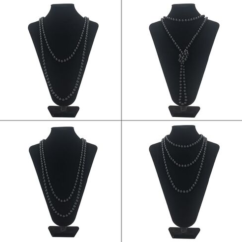 قلادة طويلة لؤلؤة طويلة للنساء ، قلادة لؤلؤ الطول الأنيقة الطويلة لحفل الزفاف 1920s Gatsby Costume Jewelry in Saudi Arabia