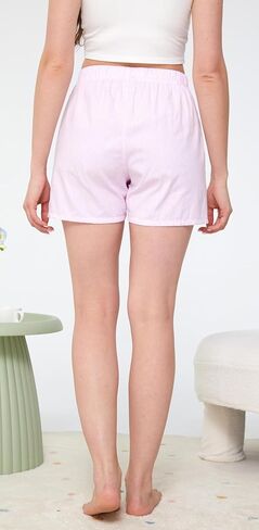 HiddenValor Women's Pajama Shorts Poplin Cotton Sleep Shorts in Kuwait