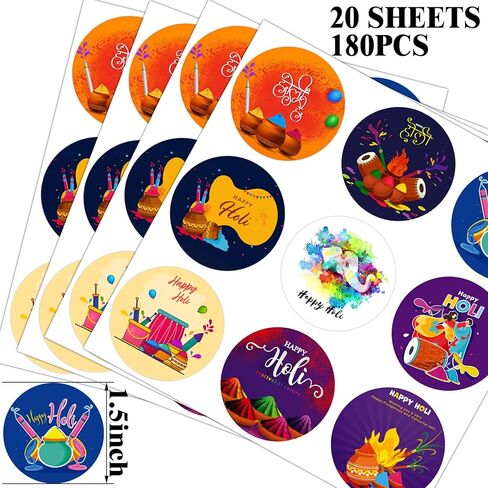 Day of The Dead Round Stickers Party Supplies Dia De Los Muertos Circle Stickers Party Decoration Day of The Dead Sugar Skull Party Favors Party Gifts Prize Goodie Bag Favors 1.5", 180 Counts in Kuwait
