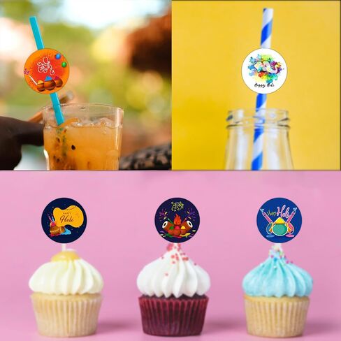 Day of The Dead Round Stickers Party Supplies Dia De Los Muertos Circle Stickers Party Decoration Day of The Dead Sugar Skull Party Favors Party Gifts Prize Goodie Bag Favors 1.5", 180 Counts in Kuwait